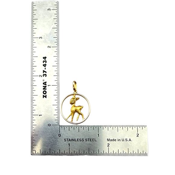 18 Karat Yellow Gold Baby Dear Pendant #23079 - Picture 8 of 9